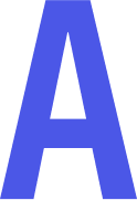 Letter A icon.