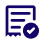 An icon of an approved document or order.