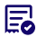 An icon of an approved document or order.