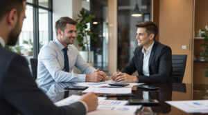 A client meeting with a personal tax consultant to review their 2025 tax strategy.