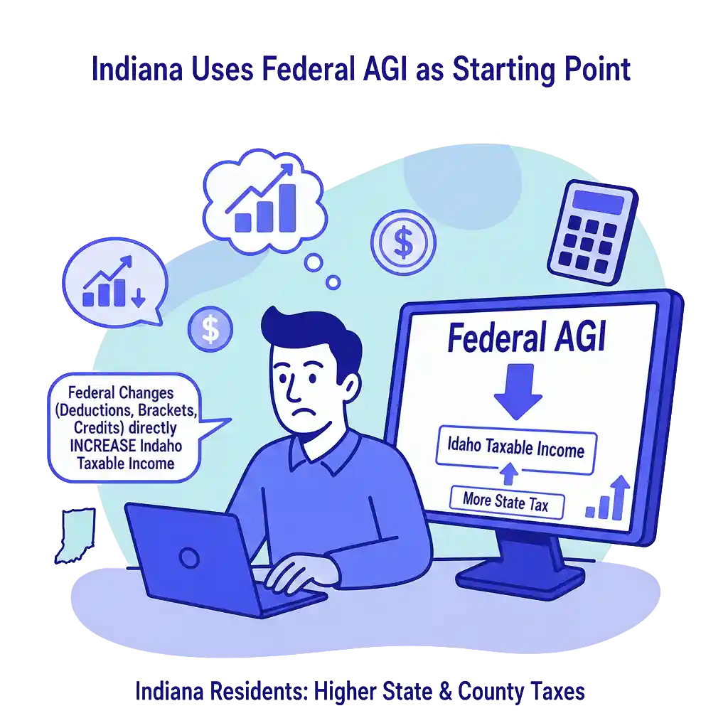 Indiana Uses Federal AGI as the Basis for State Income Tax