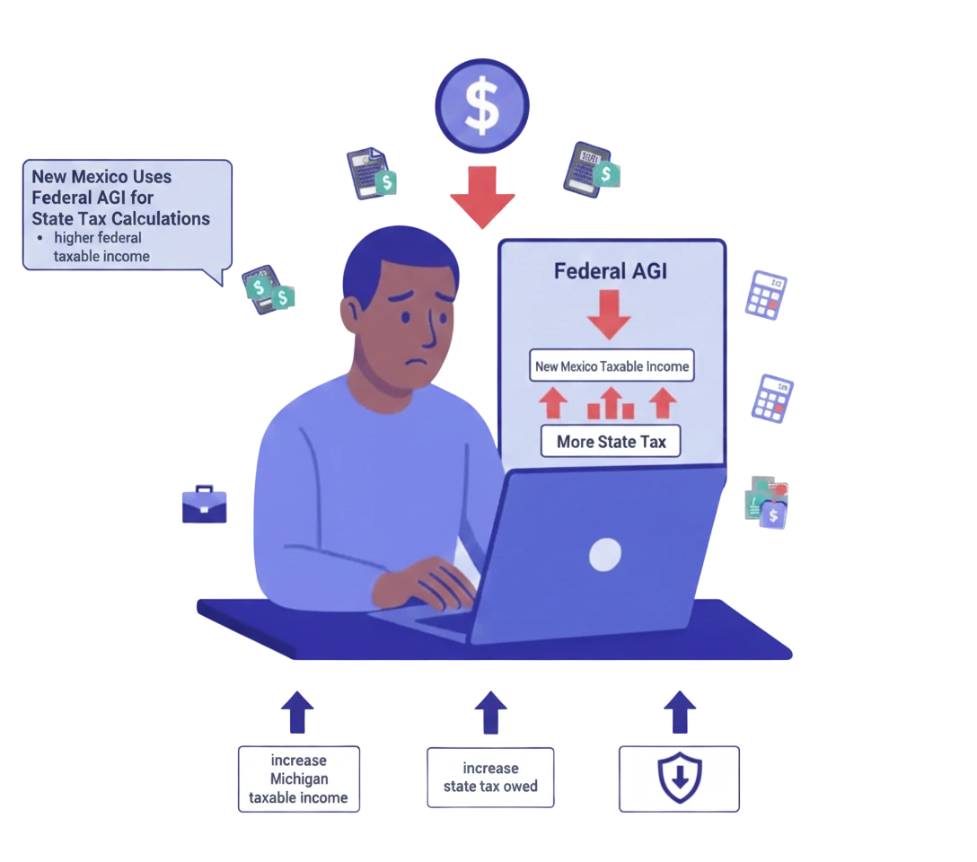 1.New Mexico Uses Federal AGI for State Tax Calculations