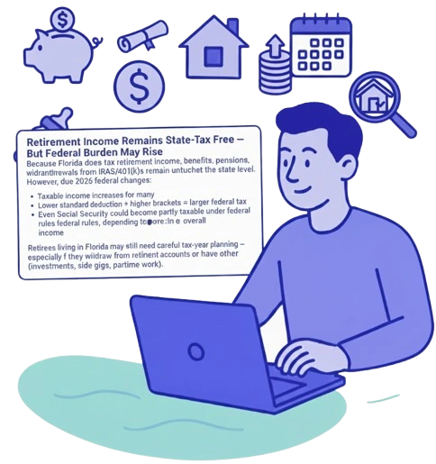 Retirement Income Remains State-Tax Free — But Federal Burden May Rise